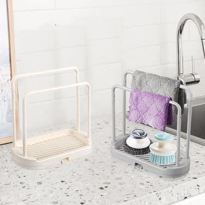 Kitchen Rag Drain Stand Kitchen Accessories Sink Drainage Shelf Sink Drain Storage Basket for Sponge Rag Wire Ball 1/2/3PCS