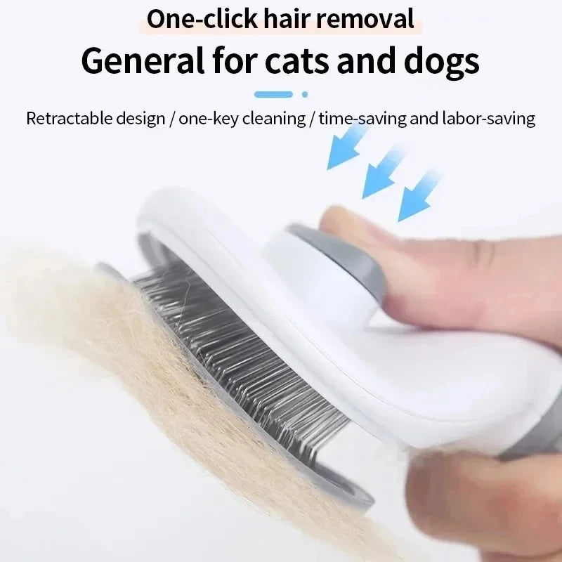 Self-Cleaning Pet Dematting Comb for Dogs & Cats
