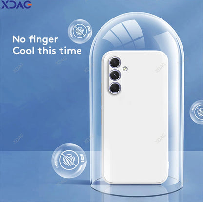 Original Solid Color Back Cover for Samsung Galaxy A54 A34 A24 A14 A04 A04S A73 A53 A33 A23 A13 4G 5G Liquid Silicone Phone Case