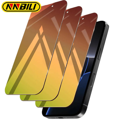 NNBILI 3Pcs Privacy Screen Protector Suitable for iPhone 17 16Pro Max Protective Film Bubble Free Scratch Full Coverage Gradient