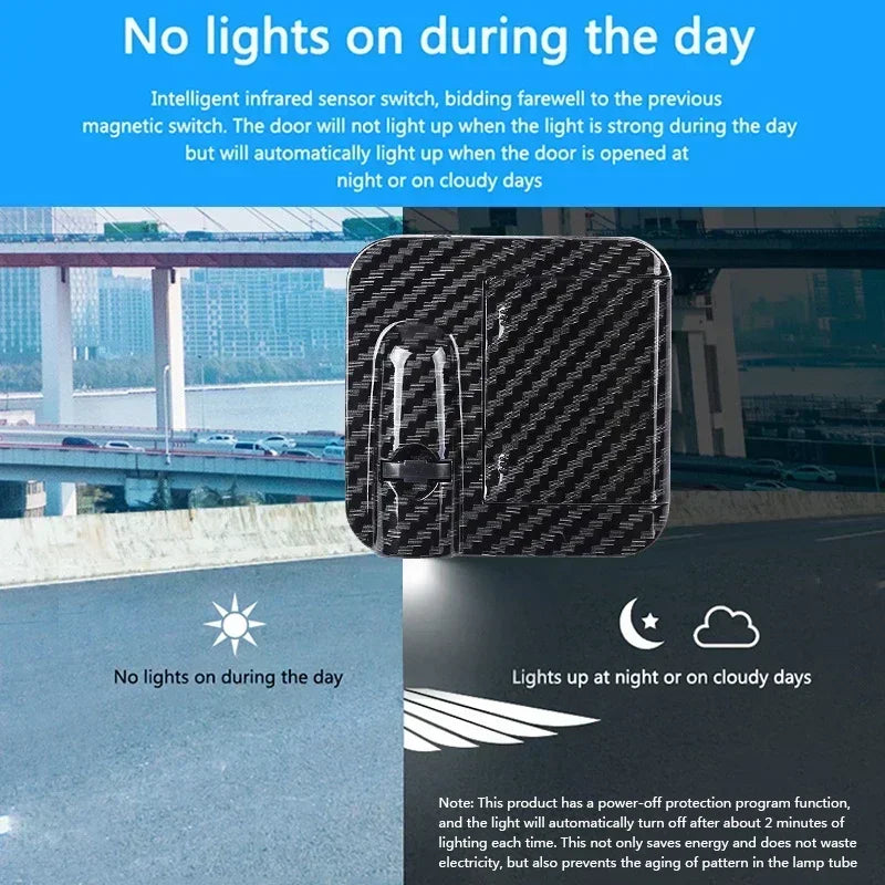 Wireless HD Laser Car Door Projector - 2/4pcs, Auto Accessory, No Wiring Required, Battery-Powered,  for Easy Night Entry