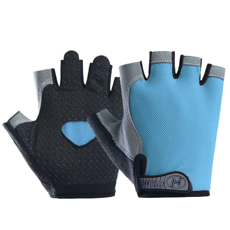 Gym Gloves Women Men Weightlifting Dumbbell Fitness Sport Training Exercise Gloves Non Slip Breathable Fingerless Cycling Gloves