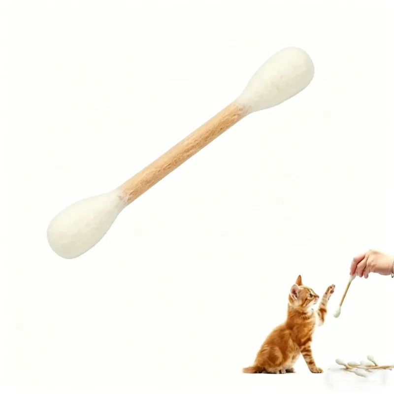Creative Large Cotton Swab Shaped Catnip Toy 6-pack Giant Kitten Grinding Biting Stick Durable Teeth Cleaning And Grinding Rope