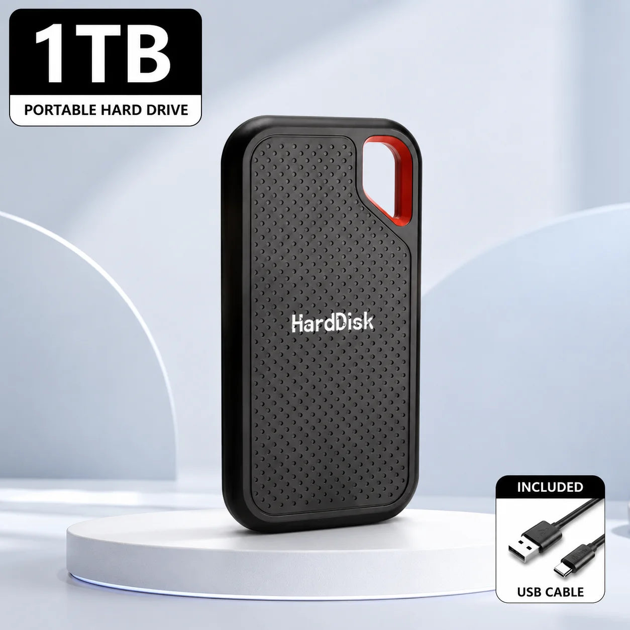 1TB External Hard Drive 2TB Portable SSD USB-C Fast Storage Disk for Laptop Mac PC Phone Photo File Backup