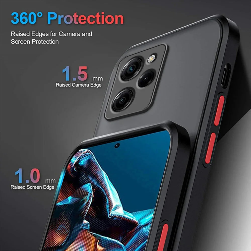 Luxury Matte Armor Case for Xiaomi Note 12 Turbo 13 11 10 Pro Plus 5G Shockproof Bumper Phone Cover For Redmi 12 12C 10 10C 4G