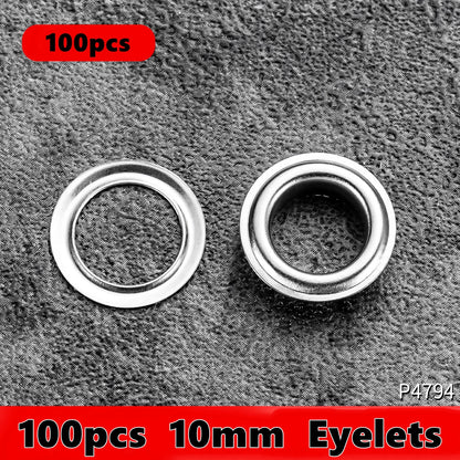 6mm 10mm Grommet Pliers Kit Tools Handheld Hand Press Metal Eyelet Hole Punch Plier for Leather Canvas Clothing DIY Tarp Ring