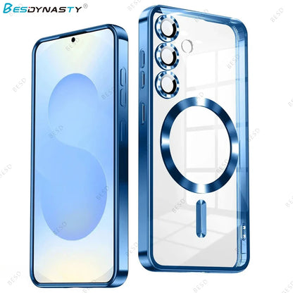 Plating For Magsafe Magnetic Case For Samsung Galaxy S26 S25 FE S24 S23 Ultra A56 A36 A26 A55 A54 A17 A07 A16 A35 A15 Cover