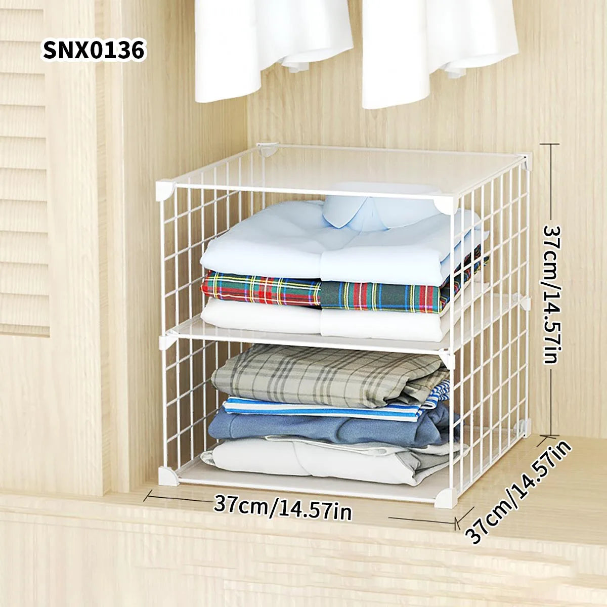 Clothing Layered Storage Wardrobe Partition Rack Hanging Closet Cross Partition Vertical Student Dormitory Cabinet Layered Rack