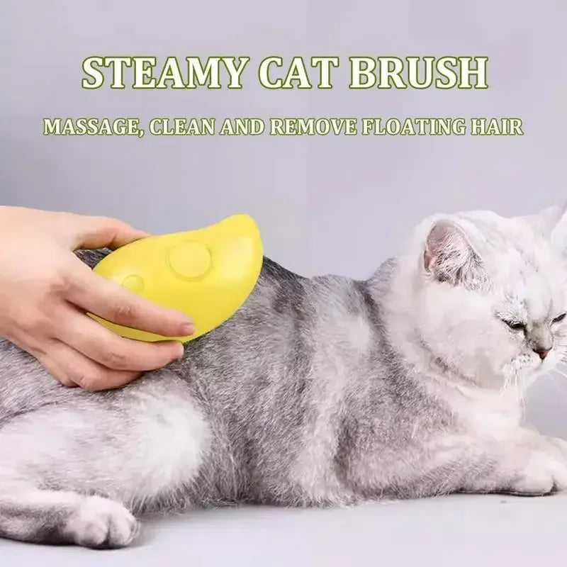 3-in-1 Electric Steam Brush for Cats and Dogs