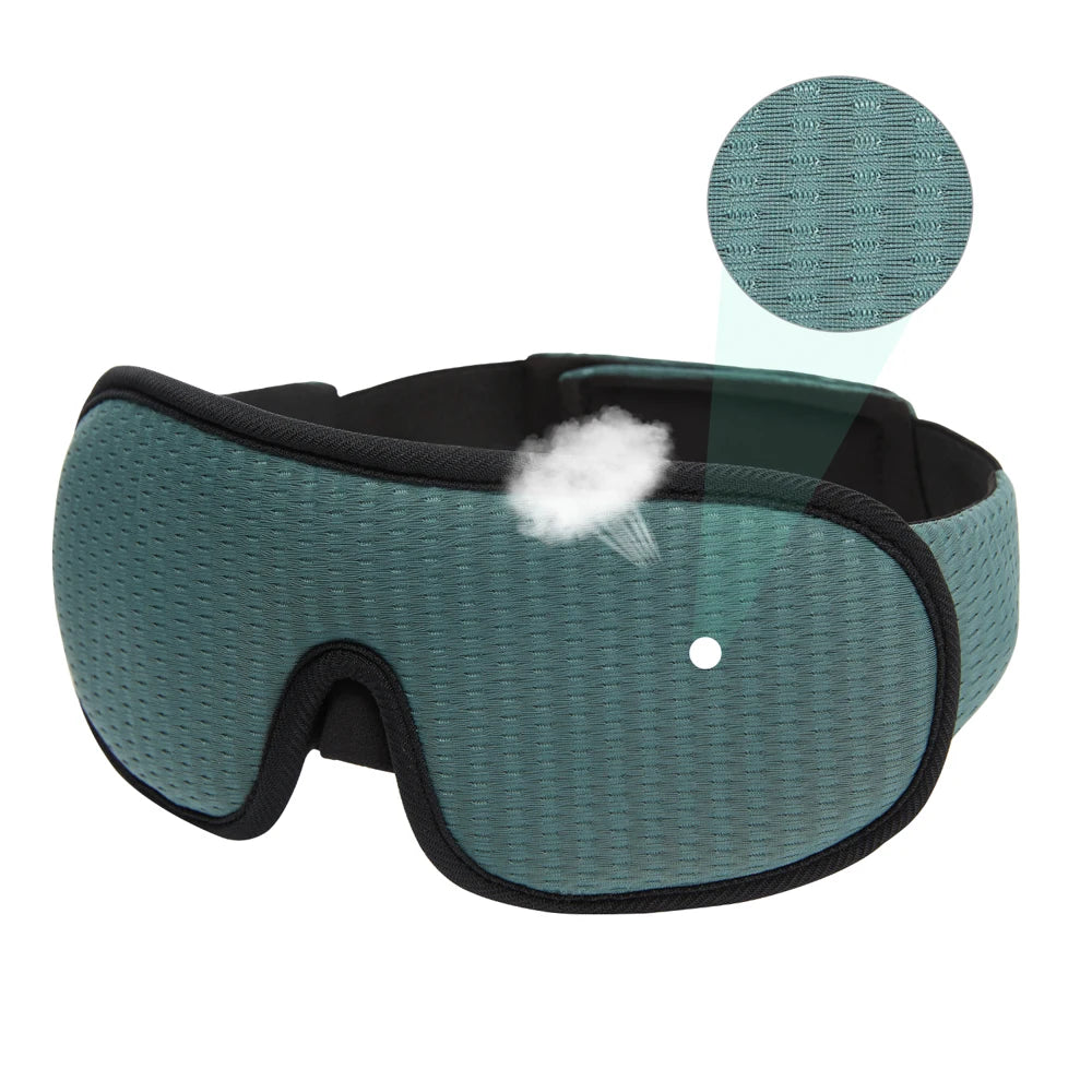3D Contoured Sleep Mask – Light Blocking Travel Eye Mask