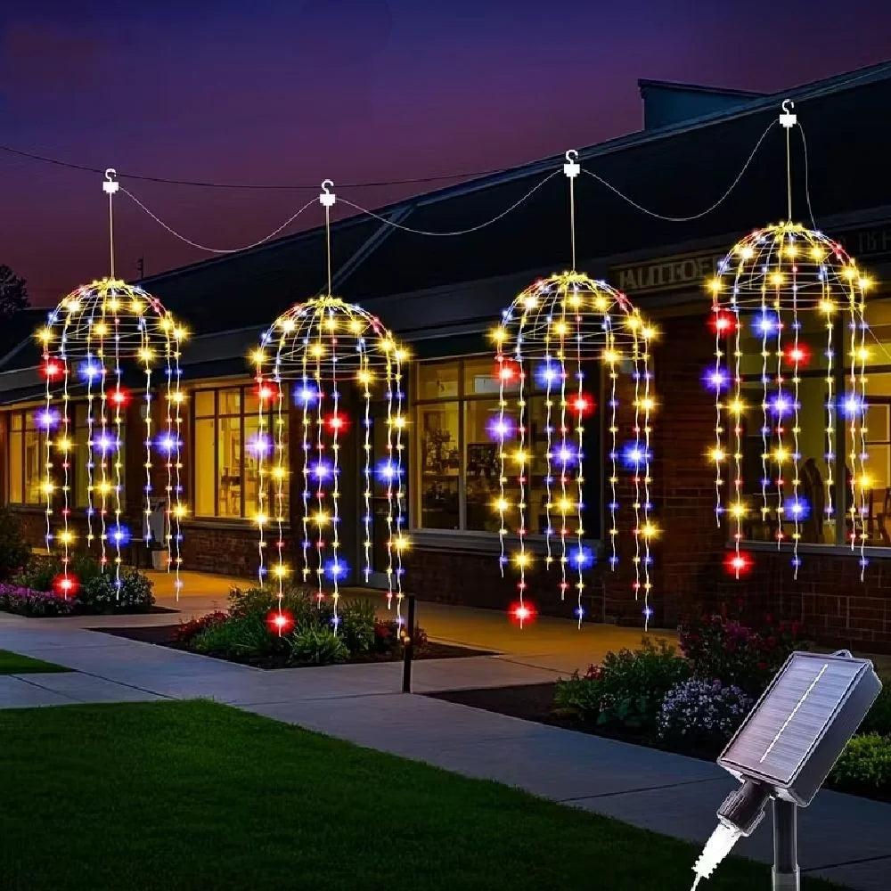 Solar Jellyfish Lights 4/6 pcs Solar Waterproof Outdoor Hanging Home Garden Decoration Lights With 8 Modes for Courtyard Trees