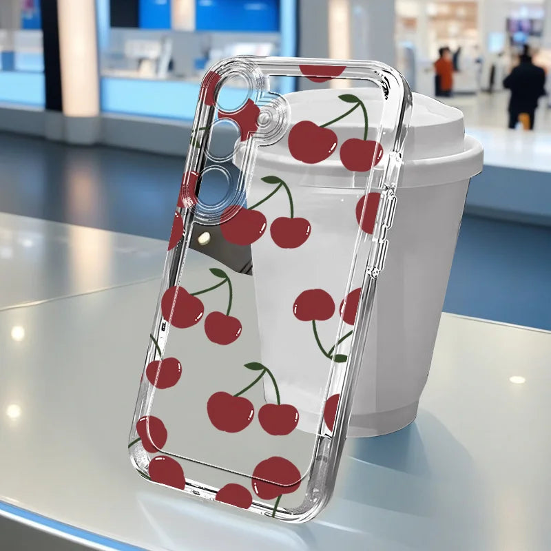 Flowers Vine Clear Case For Samsung S25 Ultra S26 S24 FE S23 Plus S22 S21 A57 A56 5G A55 A54 A53 A52S A37 A36 A35 A26 Case Cover
