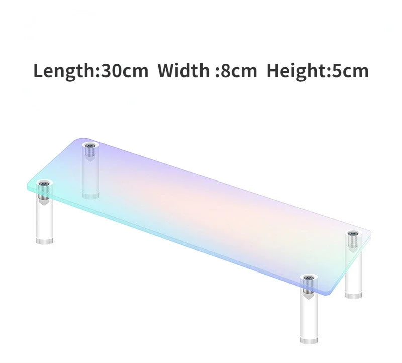 1-5 Tier Iridescent Acrylic Display Risers Stand Shelf for Figures Collectibles Cupcakes Perfumes Jewel Decorating & Organizing