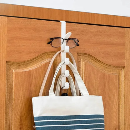 Over-the-Door 5-Hook Rack – Clothes, Bags & Hat Organizer