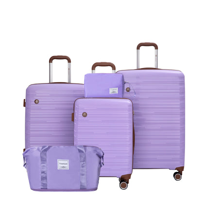 Luggage Sets 5 Piece, Suitcases with Double Spinner Wheels and TSA Lock, Hardcase 3 Set Luggage with Travel Duffle Bag