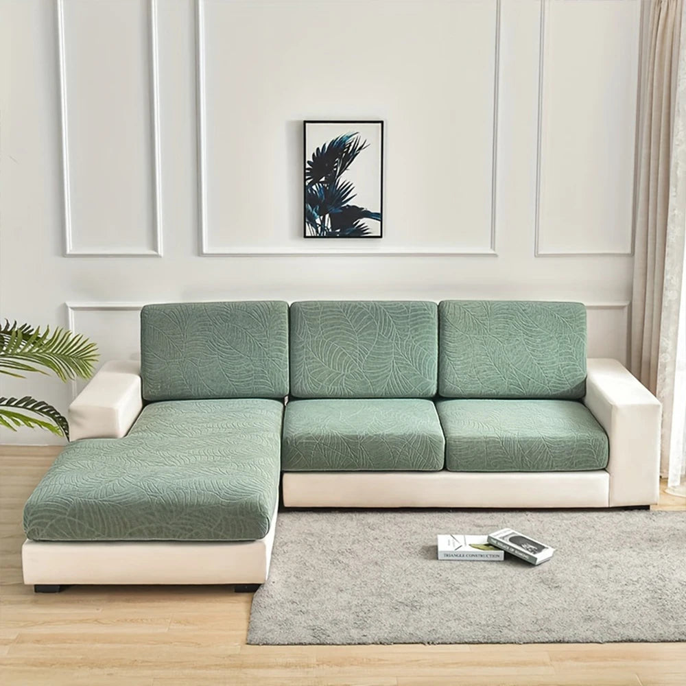 Waterproof Stretch Sofa Cushion Cover Jacquard Fabric Pure Sofa Cover Removable Protector Couch Cover Chaise Lounge Living Room