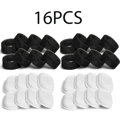 32pcs 16pcs 8pcs Automatic Cat Fountain Filter Replacement, Activated Carbon Cat Drinking Water Filter With Sponge Foam Filter