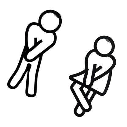 Funny Bathroom Signs for Men Women Creative 2D Flat Restroom Door Decor Restaurant Hotel Cafe Toilet Signage Wall Sticker