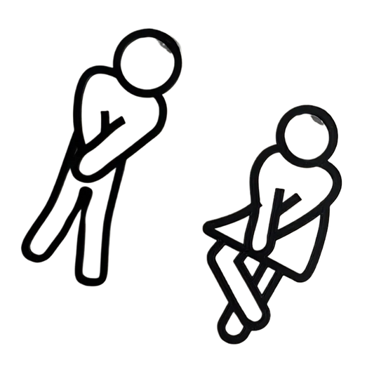 Funny Bathroom Signs for Men Women Creative 2D Flat Restroom Door Decor Restaurant Hotel Cafe Toilet Signage Wall Sticker