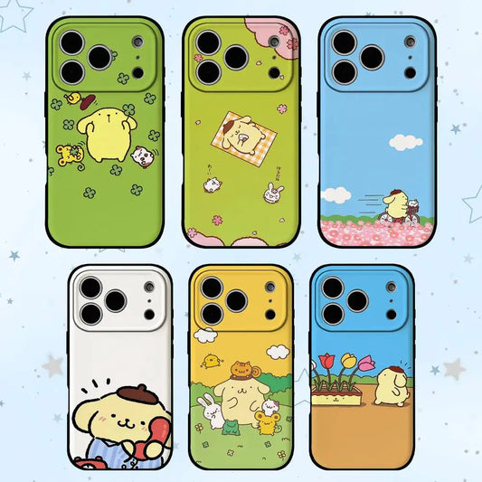 P-Pompompurins Black Phone Case That Fits For IPhone 17,16,15,11,13,14 Pro Max,Plus,X,Xr,Xs Max,13Mini