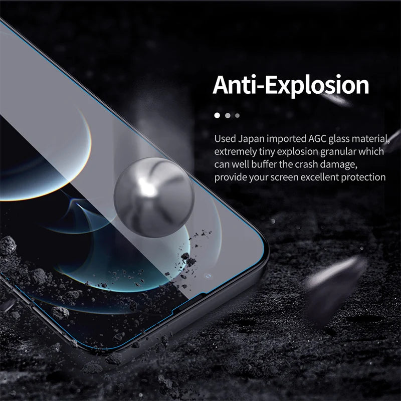 4PCS Tempered Glass for iPhone 11 12 13 14 15 16 17 Pro Max Screen Protector for iPhone 13 12 Mini 16 15 14 Plus XR X/XS Glass