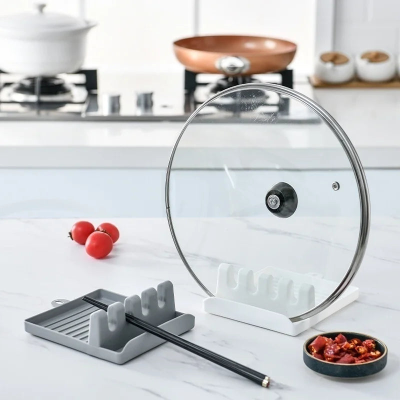 Non-Slip Kitchen Spoon & Spatula Holder – Countertop Rest
