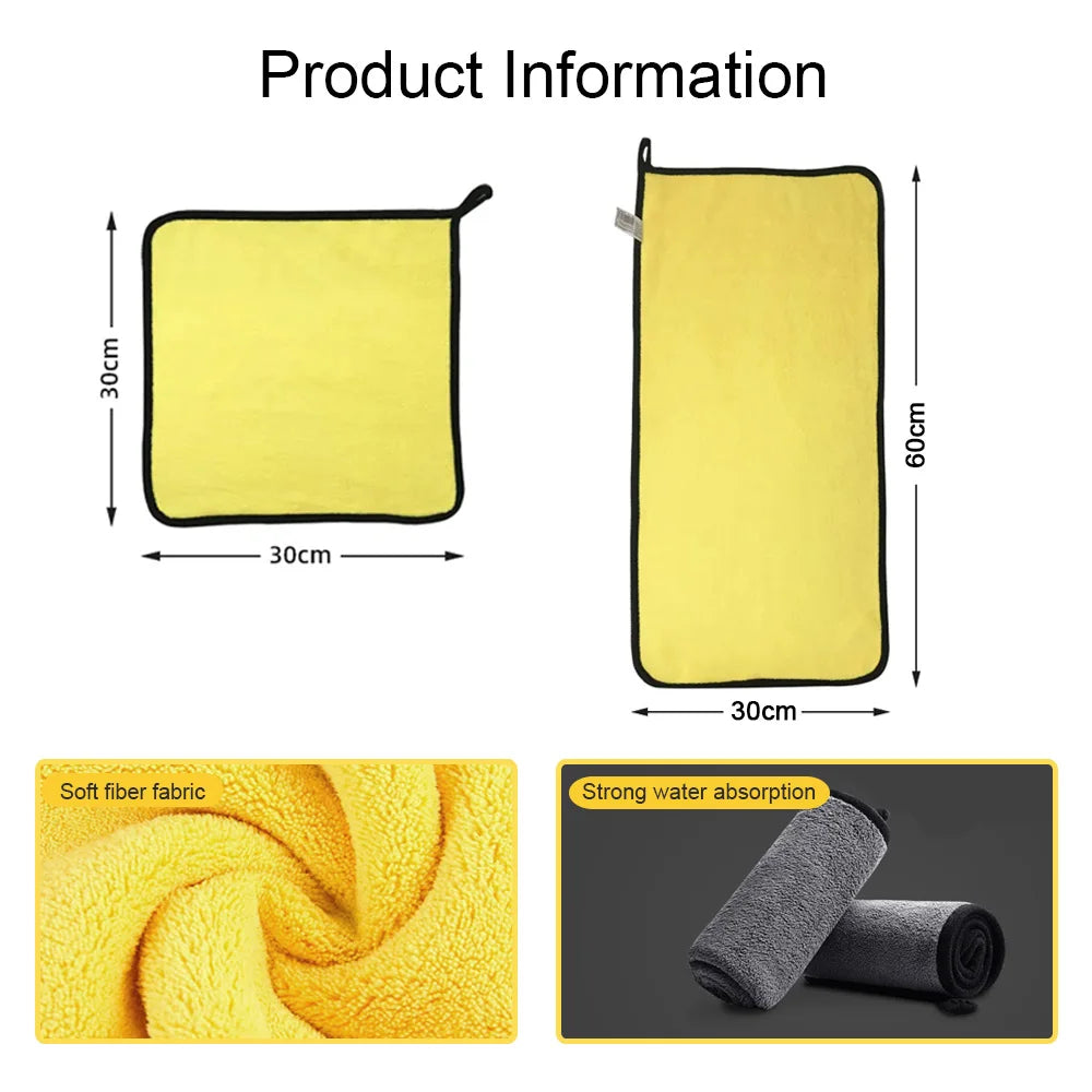 Microfiber Car Wash and Detailing Towel – 30x30cm or 30x60cm