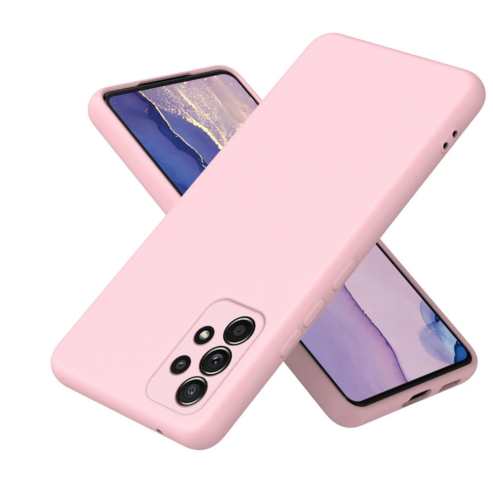 Solid Silicone Protect Case For Samsung Galaxy A13 A23 A33 A53 A73 A12 A22 A32 A52 A52S A72 A04 A04S A14 A24 4G A34 A54 Cover