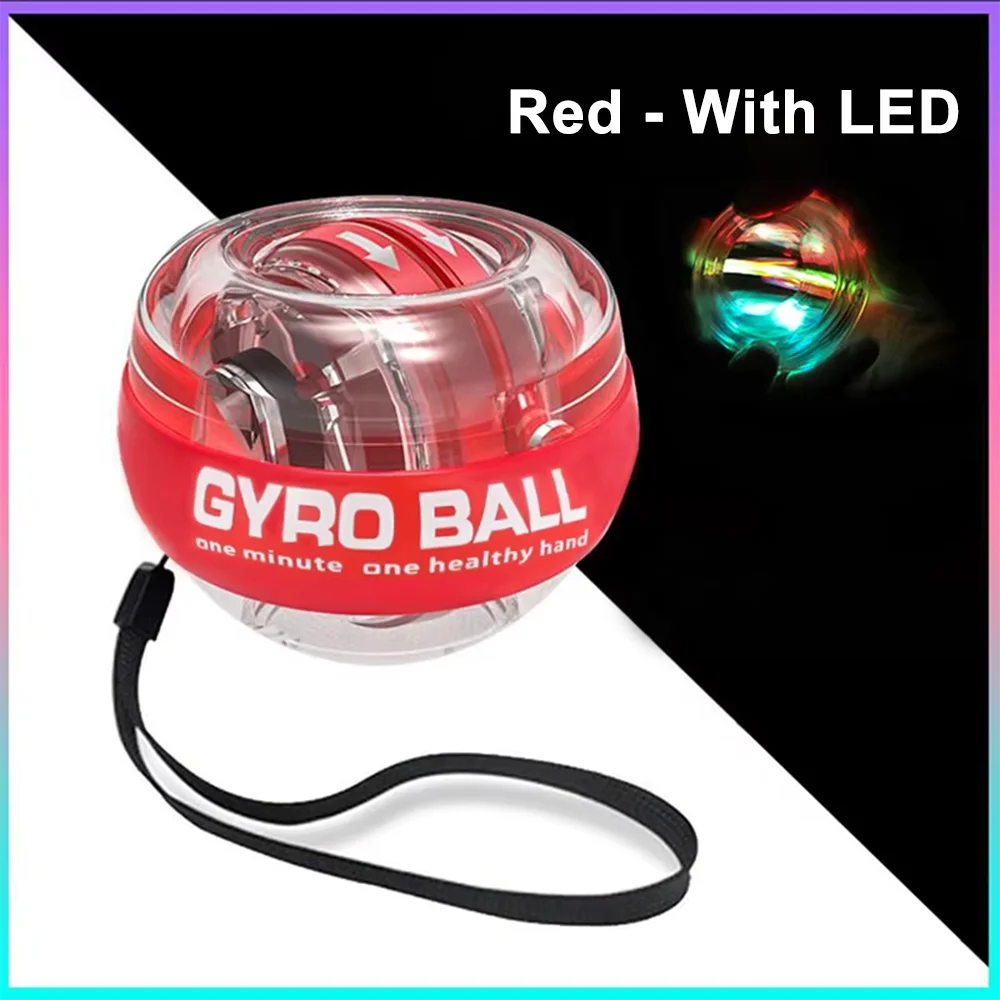 LED Gyroscopic Power Trainer Ball Autostart Range Gyro Power Wrist Ball Arm Hand Muscle Force Trainer Fitness Equipment