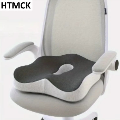 Sitting Artifact Breathable Memory Foam Seat Cushion Ergonomic Spine Pressure Relief Pad Skin-Friendly Washable Cover for Office