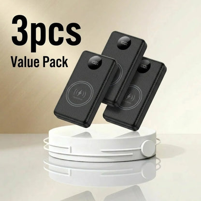 6×18650 Battery Storage Box DIY Power Bank Shell Dual USB-C Output Portable Charging Holder Built-in Camp Light for Mobile Phone