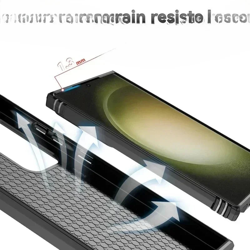 Slide Camera Lens Military Grade Armor Case For Samsung Galaxy S25 Ultra Plus S24FE A16 A06 A26 A36 A56 Holder Ring Stand 2026