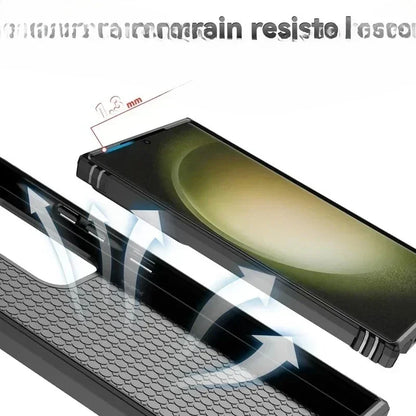 Slide Camera Lens Military Grade Armor Case For Samsung Galaxy S25 Ultra Plus S24FE A16 A06 A26 A36 A56 Holder Ring Stand 2026