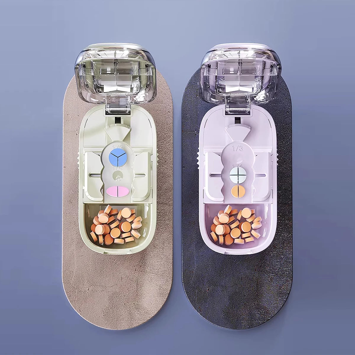 Portable Pill Splitter Pill Divider, and Pill Cutter That Can Precisely and Evenly Split Pills into Halves, Thirds, and Quarters