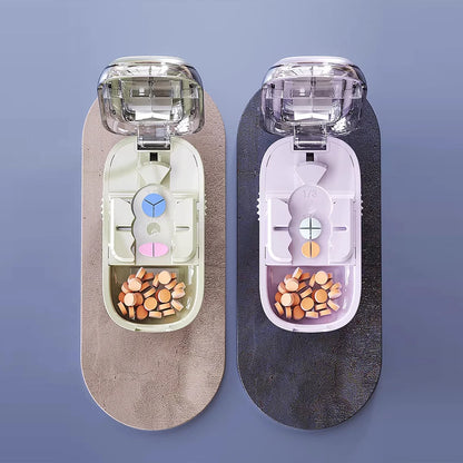 Portable Pill Splitter Pill Divider, and Pill Cutter That Can Precisely and Evenly Split Pills into Halves, Thirds, and Quarters