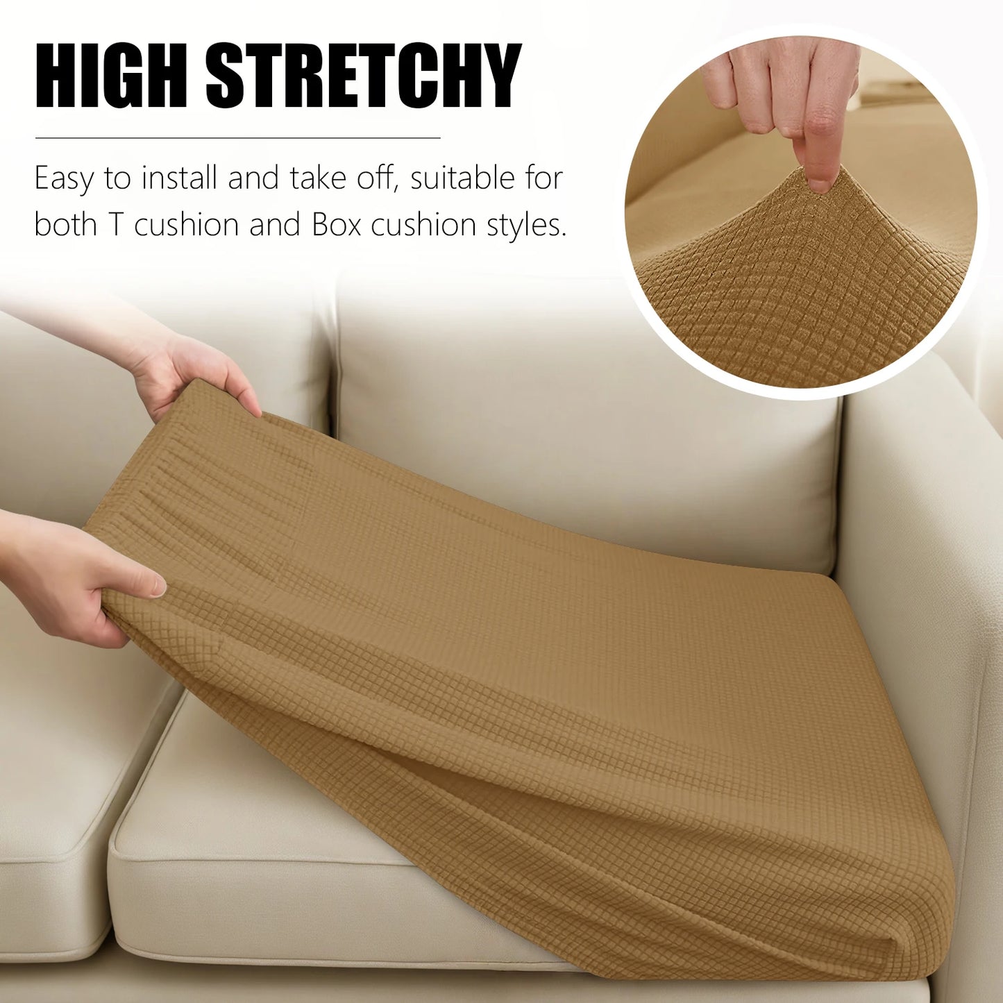 1 2 3 4 Seat Sofa Cushion Cover Back Combination Kit Cover Living Room Waterproof Jacquard Slipcover Couch Seat Protector Case