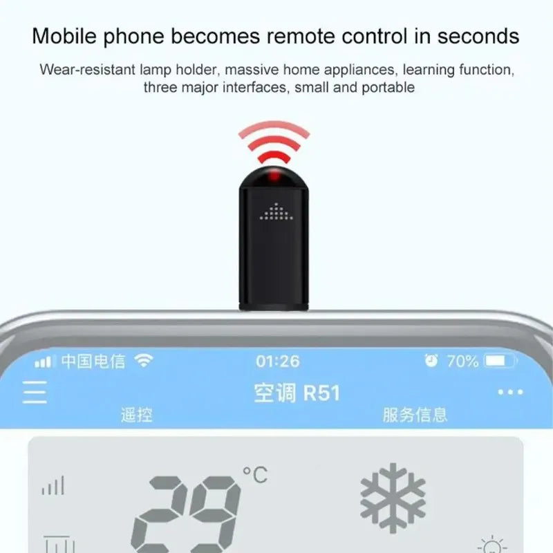 IR Wireless Infrared Remote Control Adapter Smartphone App Control Infrared Transmitter For IPhone Android