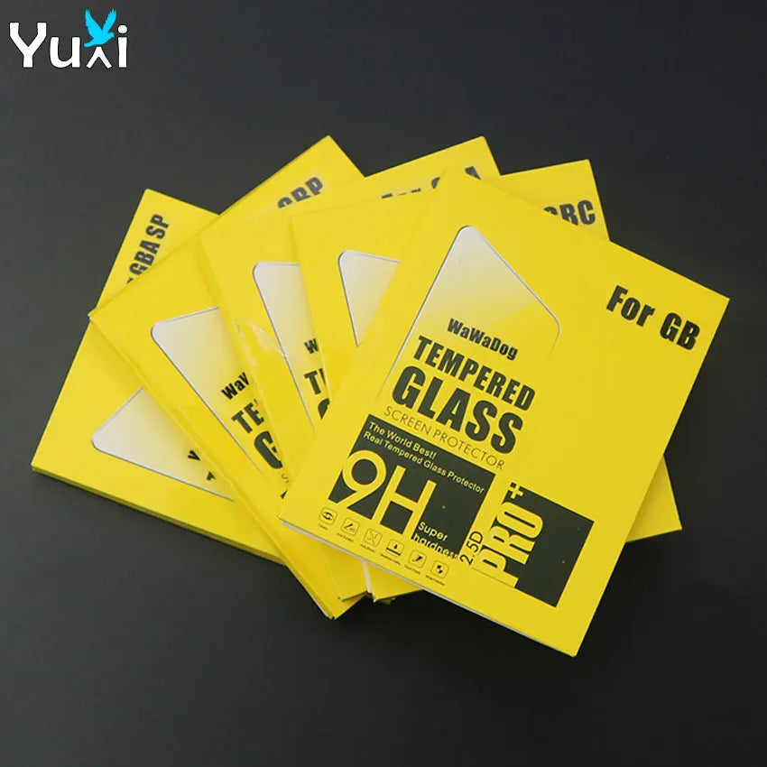 YuXi Anti Scratch Tempered Glass for Gameboy Advance Color for GB GBC GBA GBP GBA SP Console Screen Protector Film Guard
