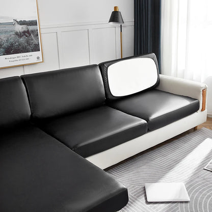 Stretch PU Leather Waterproof Sofa Cushion Cover Sofa Seat Slipcover Backrest Cover Easy Clean Sofa Protector for Pets Kids