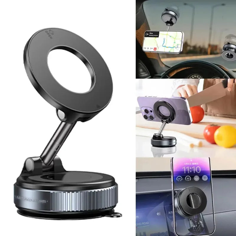 360° Magnetic Car Phone Holder with Vacuum Suction Cup