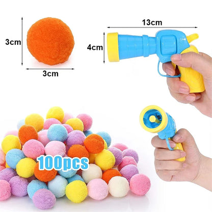 Cat Ball Launcher Toy – Interactive Plush Ball Shooter Set