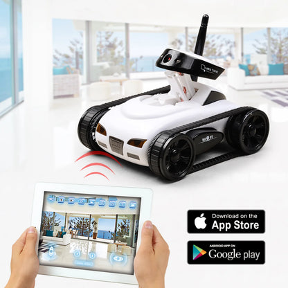 777-272 WiFi Mobile Remote Control Four Channel Real-Time Transmission Camera Small Tank Tracked Walking Car Toy for Kid Gifit