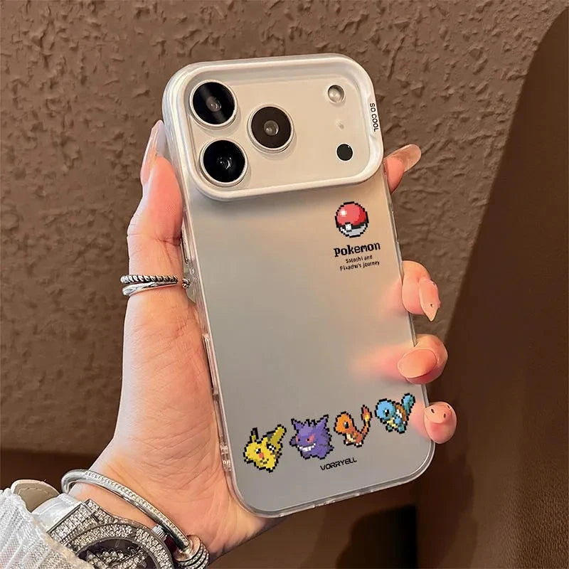 Pixel Pokemon Pattern iPhone Case – Matte Hard Cover