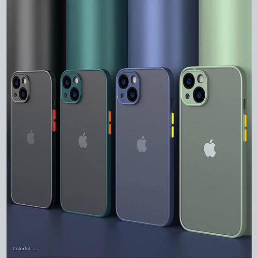 Armor Bumper Shockproof iPhone Case – PC and TPU Hard Cover for iPhone 7–15 Series