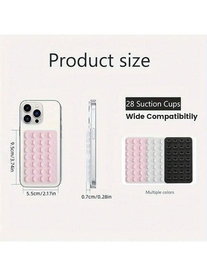 Double-Sided Silicone Suction Cup Phone Holder 28 Pads Universal Stand for Tablet & Charger