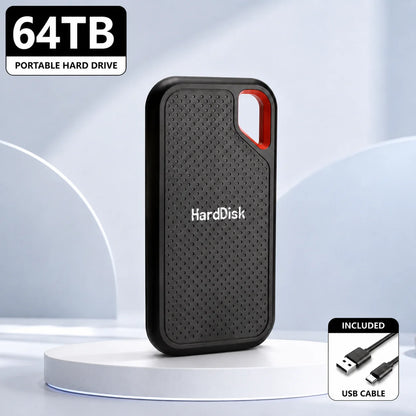 1TB External Hard Drive 2TB Portable SSD USB-C Fast Storage Disk for Laptop Mac PC Phone Photo File Backup