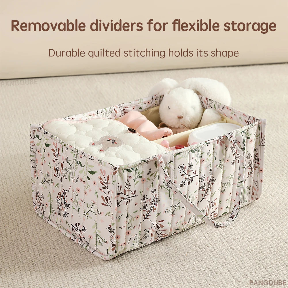 PANGDUBE Fashion Diaper Stackers & Caddies Waterproof Baby Diaper Organizer Bag Foldable Storage Bag for Baby Things