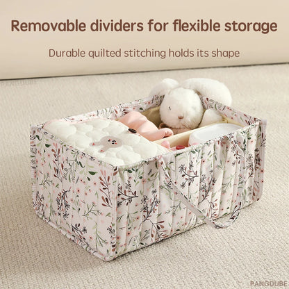 PANGDUBE Fashion Diaper Stackers & Caddies Waterproof Baby Diaper Organizer Bag Foldable Storage Bag for Baby Things