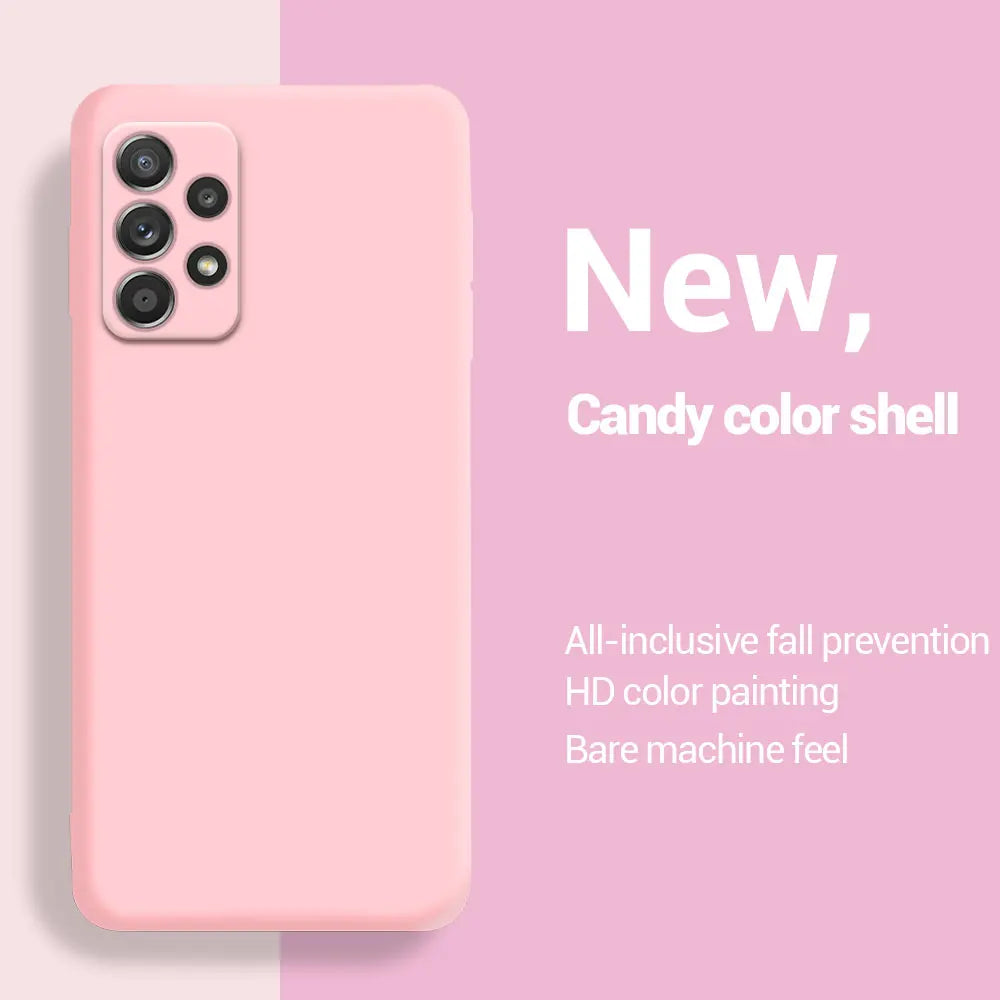 Liquid Silicone Case for Samsung Galaxy A52 A72 A13 A23 A33 A53 A73 A04 A04E A14 A15 A24 A25 A34 A35 A55 A54 A22 A32 5G Cover