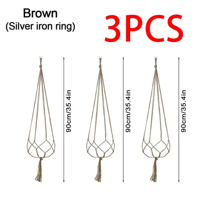 Hanging Plant Pot Hanging Basket Vases with Hook Creative Macrame Suspension Plant Planters for Hanging  Flower Pot Net